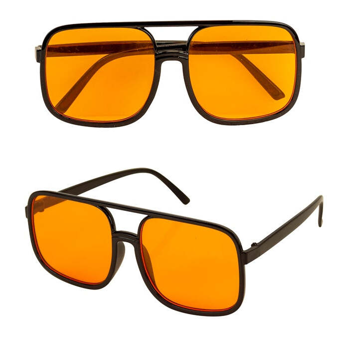 The 90S Hip Hop Glasses With Orange Lenses