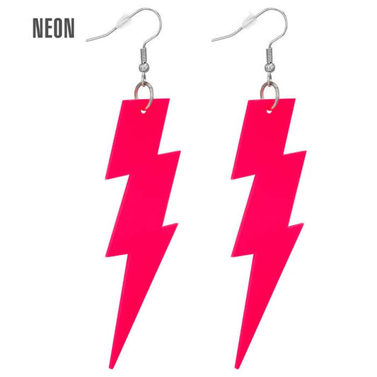 The 80S Neon Pink Thunder Earrings 