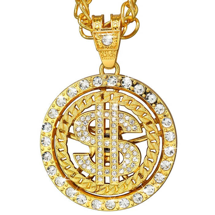 Strass Dollar Necklace 70 Cm