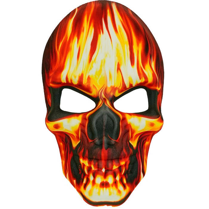 Mask Burning Skull Fabric