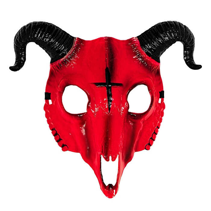 Mask Ram Satanic Hard Plastic Red