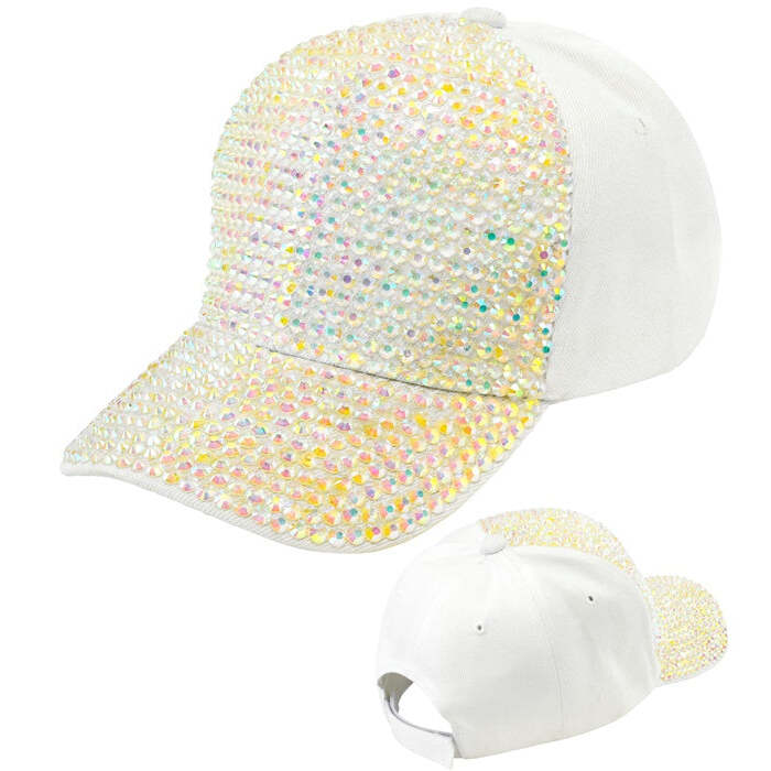 Hat Cap Strass Pearled
