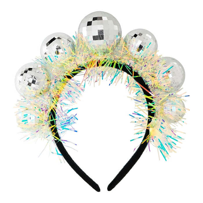 Headpiece Disco Balls With Tinsel