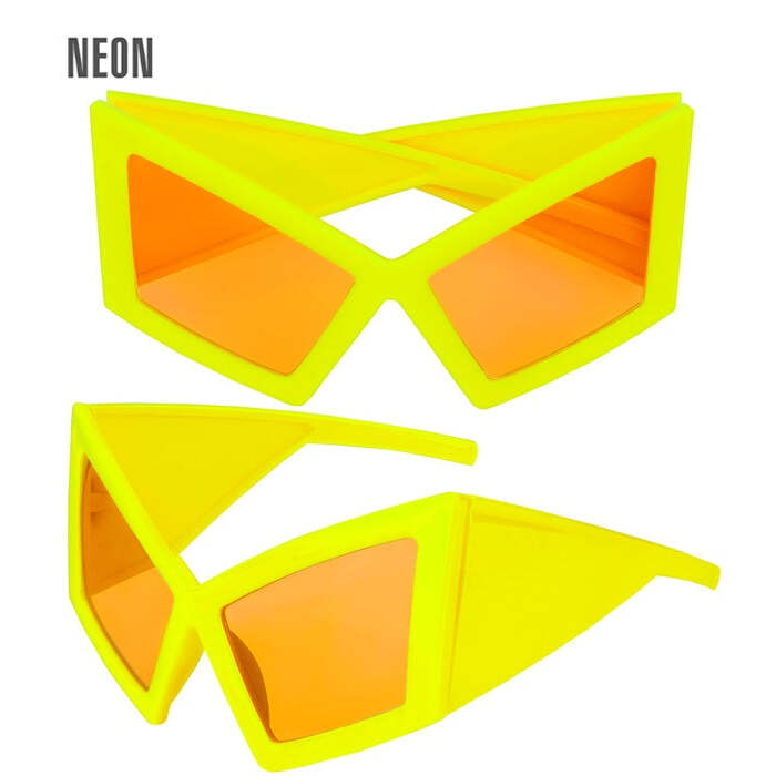 Glasses Oversized Neon Yellow