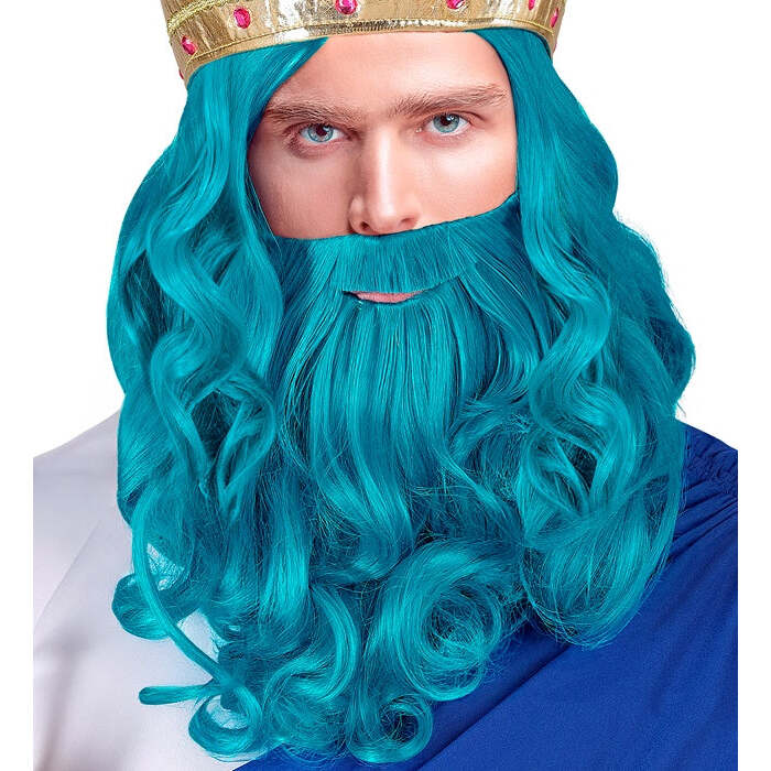 Poseidon/Neptune Wig With Beard & Moustache In Box 