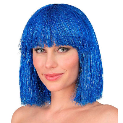 Blue Glitzy Wig In Box