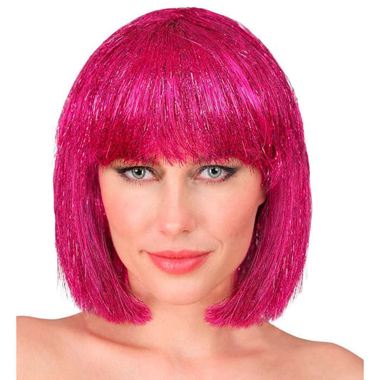 Pink Glitzy Wig In Box