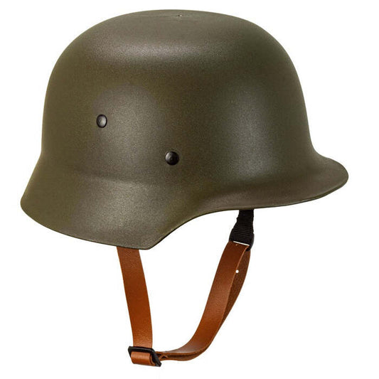 Green Military Helmet Hard Plastic - Adult Size