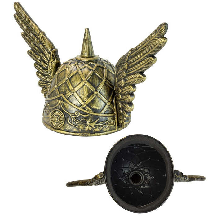 Viking Spiked Helmet With Wings Hard Plastic - Adult Size