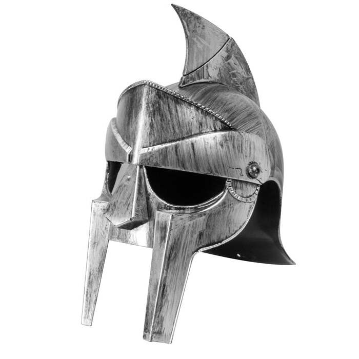 Gladiator Helmet With Visor Hard Plastic - Adult Size
