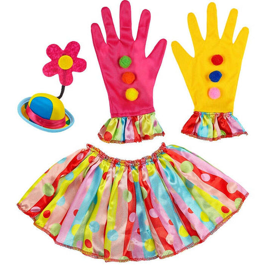Clown  Mini Hat, Collar, Gloves 