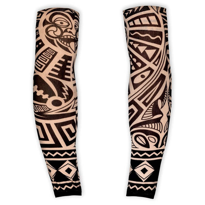 Pair Of Natural Look Tribal Tattoo Sleeves