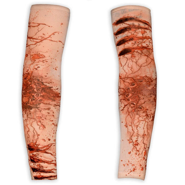 Pair Of Natural Look Wounded Arm Sleeves