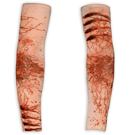 Pair Of Natural Look Wounded Arm Sleeves