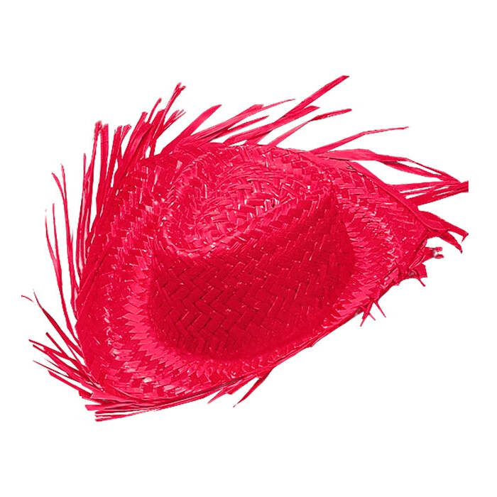 Pink Straw Gringo Hat