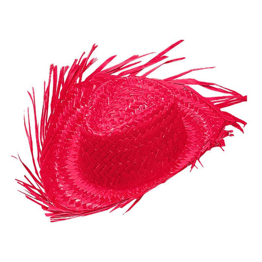 Pink Straw Gringo Hat