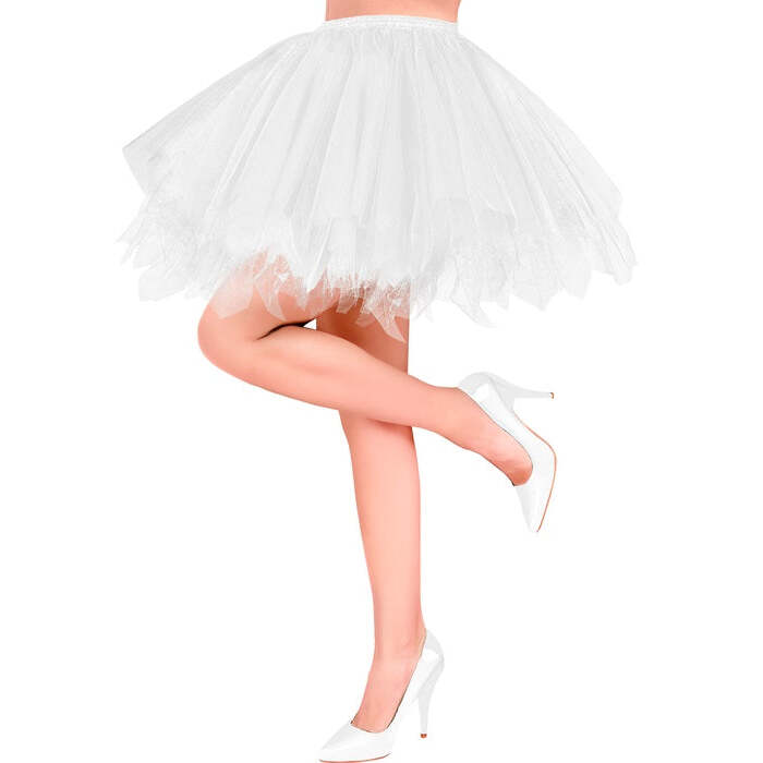 White Tutu With Inner Pocket For Led Lights