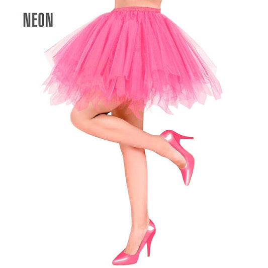 Neon Pink Tutu With Inner Pocket For Led Lights