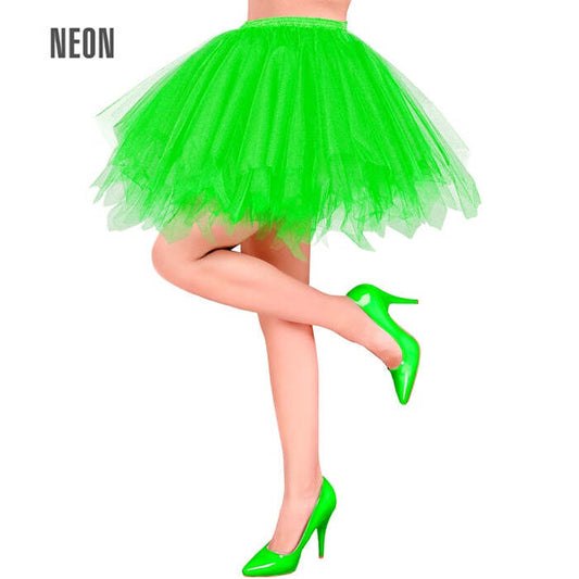 Neon Green Tutu With Inner Pocket For Led Lights