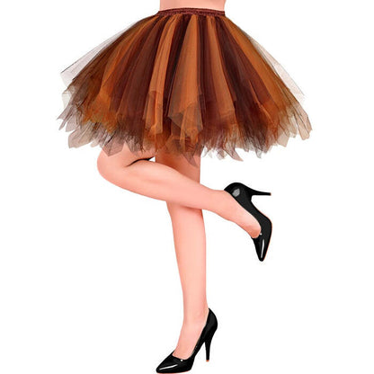 Dark Brown - Light Brown Tutu With Inner Pocket For Led Lights
