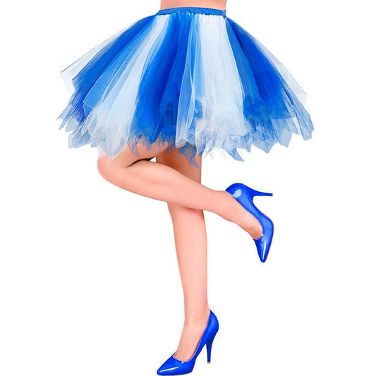 White-Blue Tutu With Inner Pocket For Led Lights