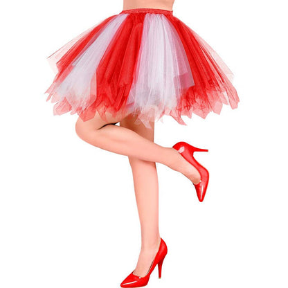 White-Red Tutu With Inner Pocket For Led Lights