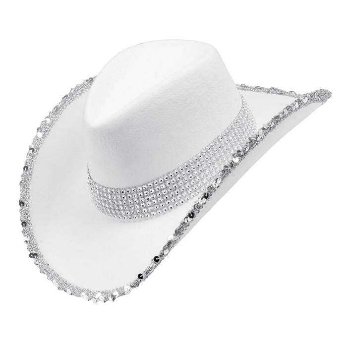 White Party Cowgirl Hat