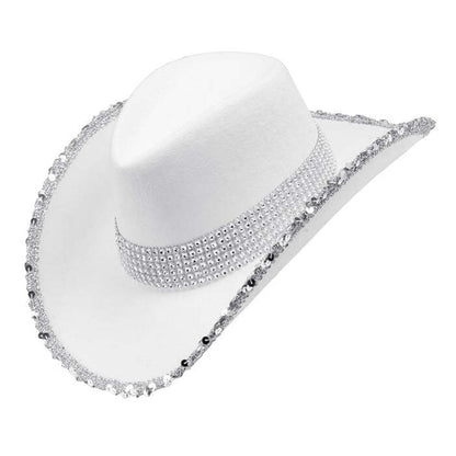 White Party Cowgirl Hat