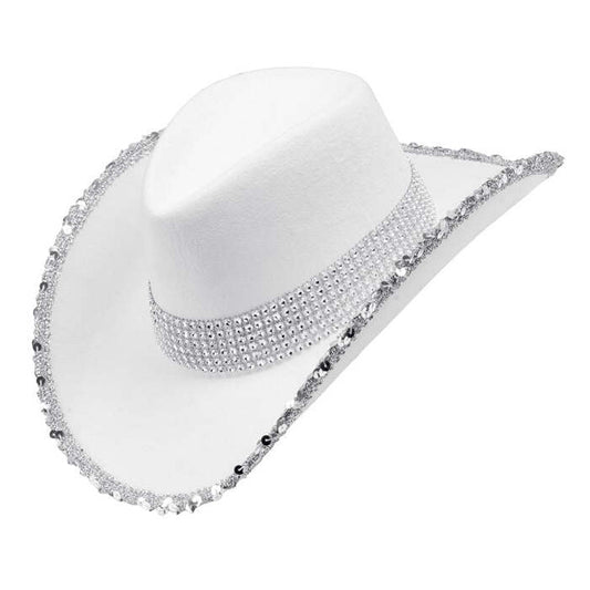 White Party Cowgirl Hat