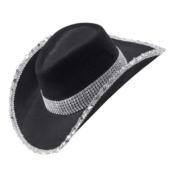 Black Party Cowgirl Hat