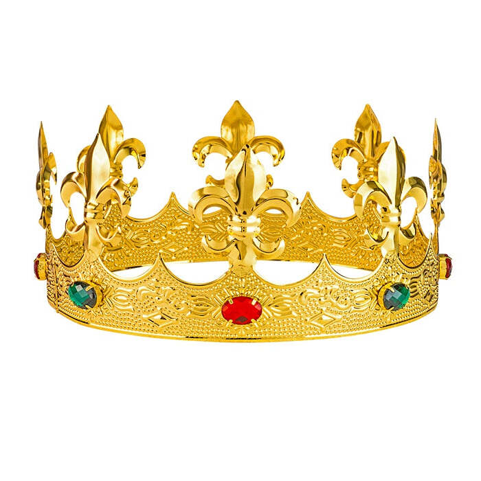 Metal Gold Crown With Gems