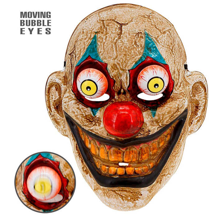 Mask Goggly Eyes Horror Clown Pvc