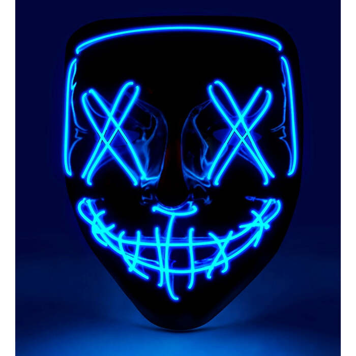 Blue Led Scary Mask
