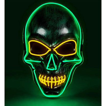 Colored Led Silver Skull Mask
