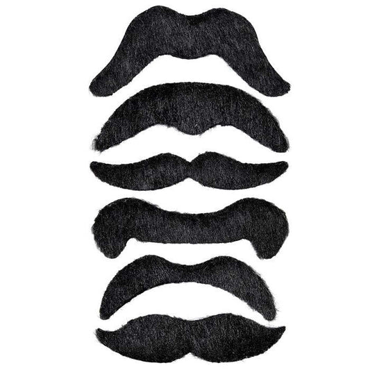 Set Of 6 Pirate Moustaches
