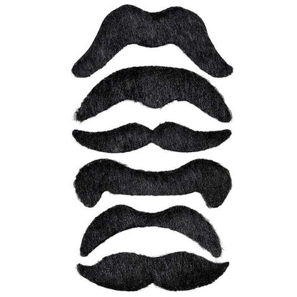 Set Of 6 Cowboy Moustaches