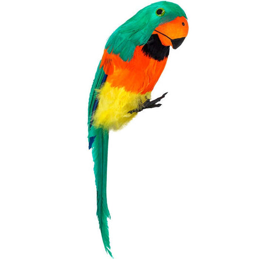 Green Feathered Parrot 40 Cm