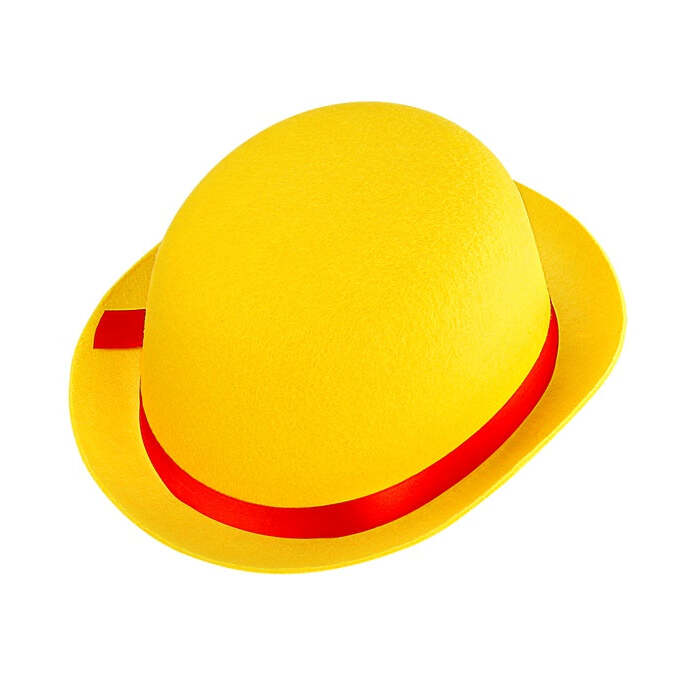 Yellow Bowler Hat Felt