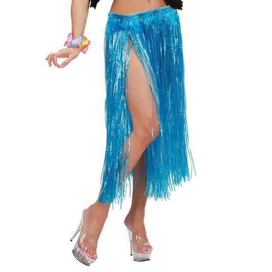 Hawaiian Skirt - Blue Color - 75 Cm