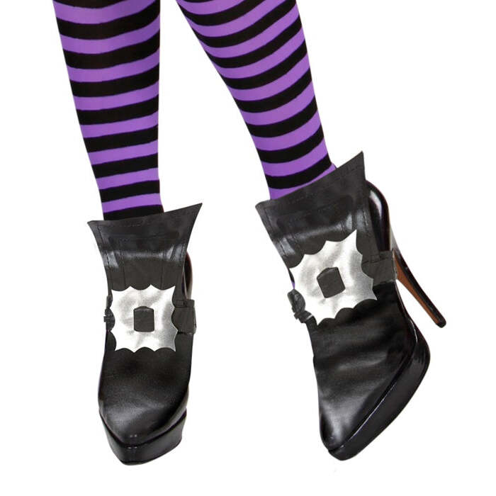 Witch Shoe Covers With Buckles Leather Look