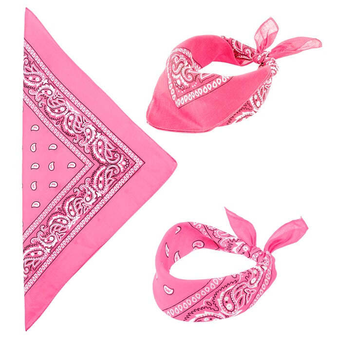 Pink Bandana 55X55 Cm - 100% Cotton