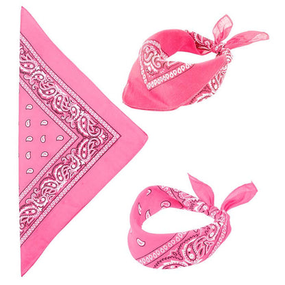 Pink Bandana 55X55 Cm - 100% Cotton