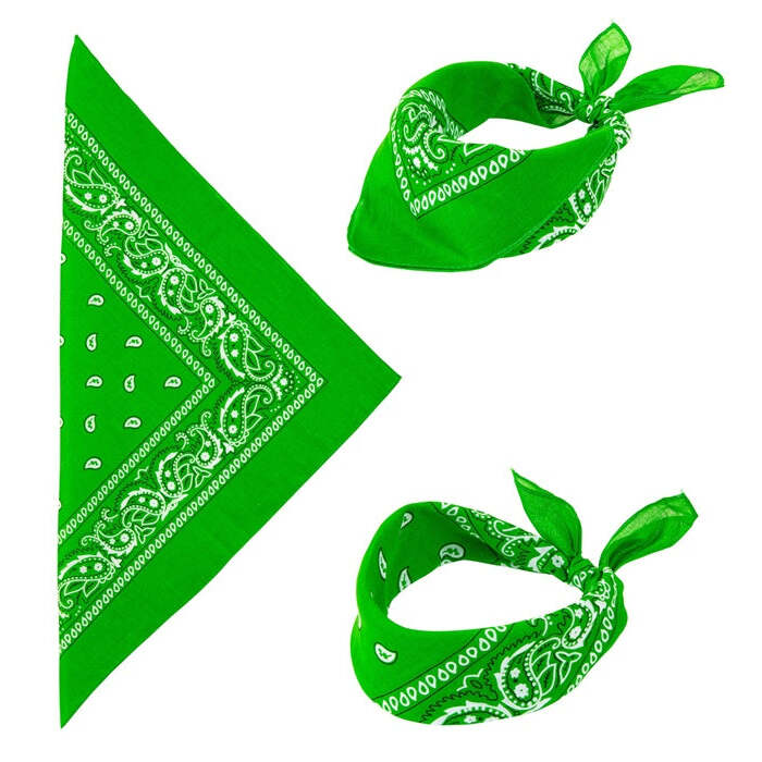 Green Bandana 55X55 Cm - 100% Cotton