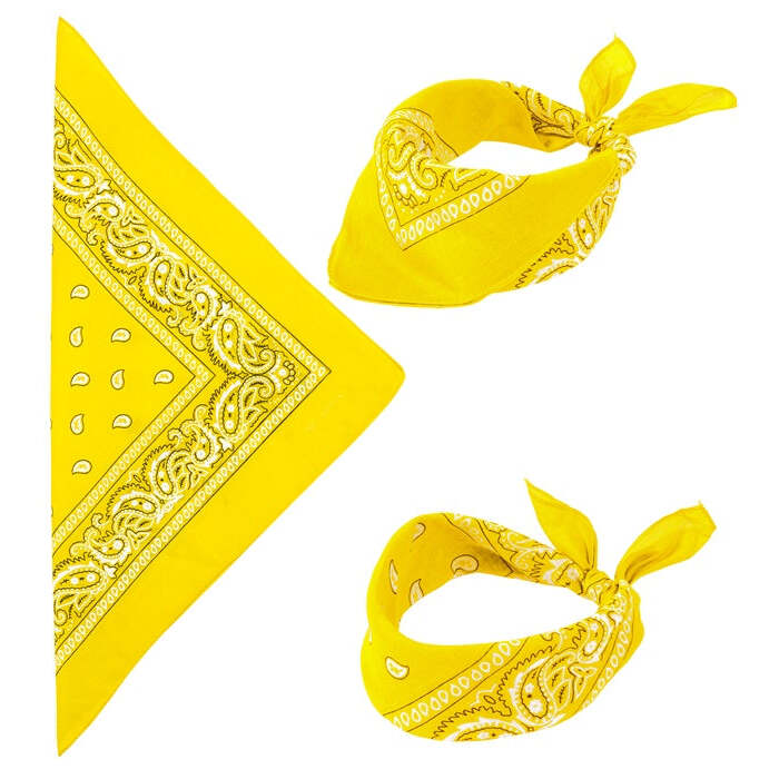 Yellow Bandana 55X55 Cm - 100% Cotton
