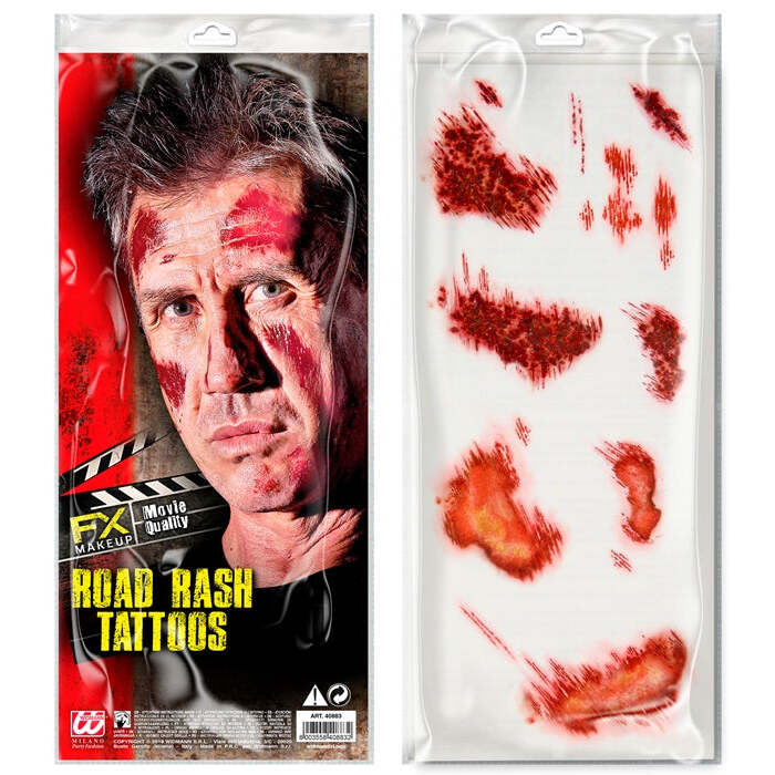 Sets Of 6 Road Rash Tattoos