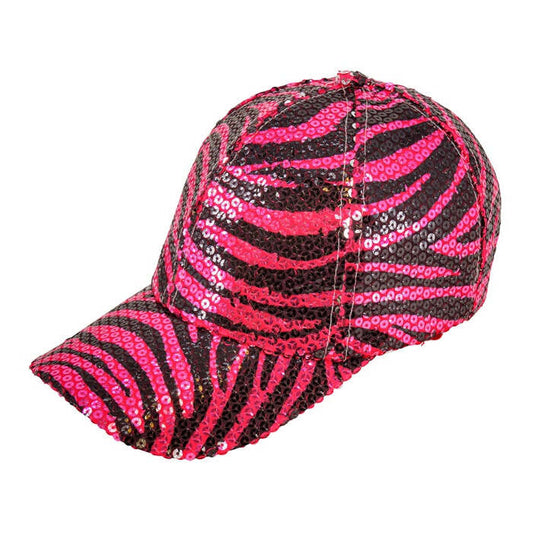 Pink Animalier Sequin Cap