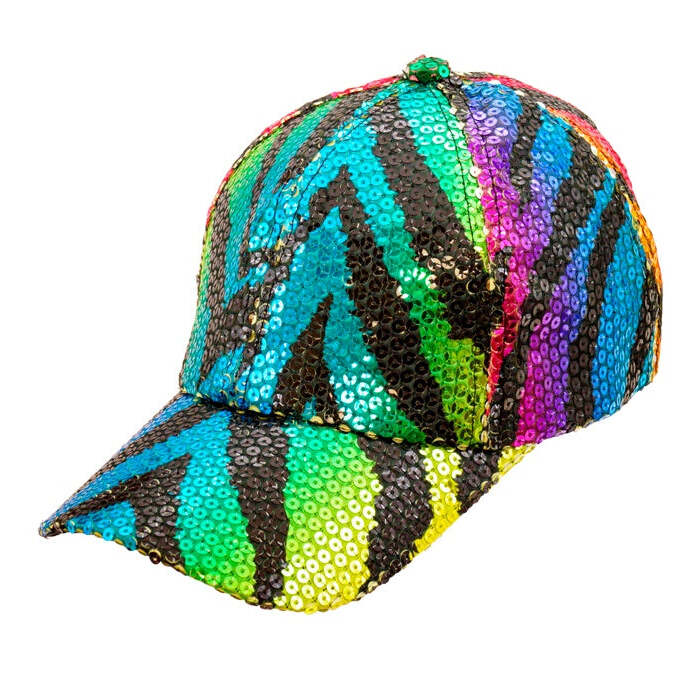 Rainbow Animalier Tiger Sequin Cap