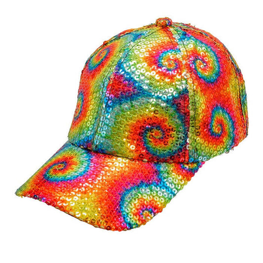 Tie Dye Sequin Cap