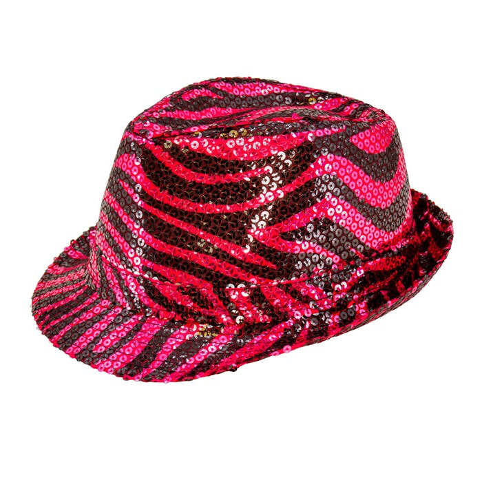 Pink Animalier Sequin Fedora