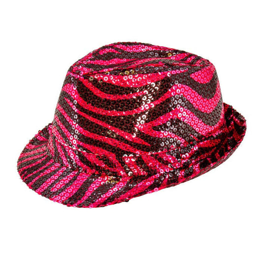 Pink Animalier Sequin Fedora